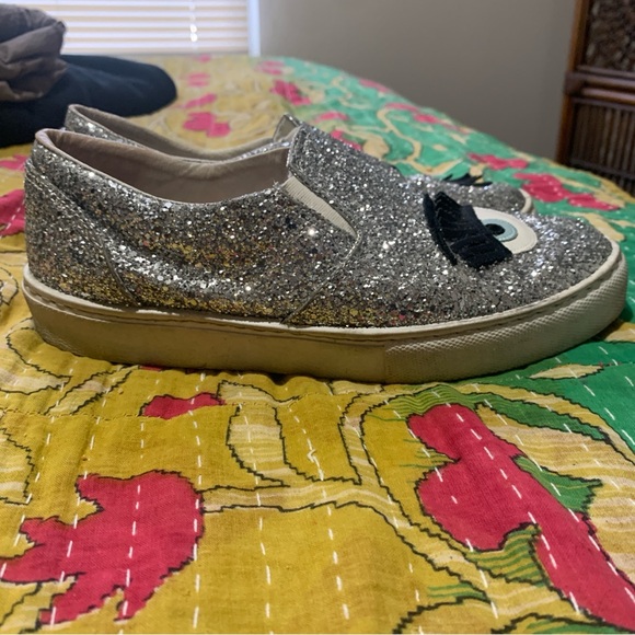 Chiara Ferragni Flirting Glitter Slip-On Sneakers - Picture 8 of 13